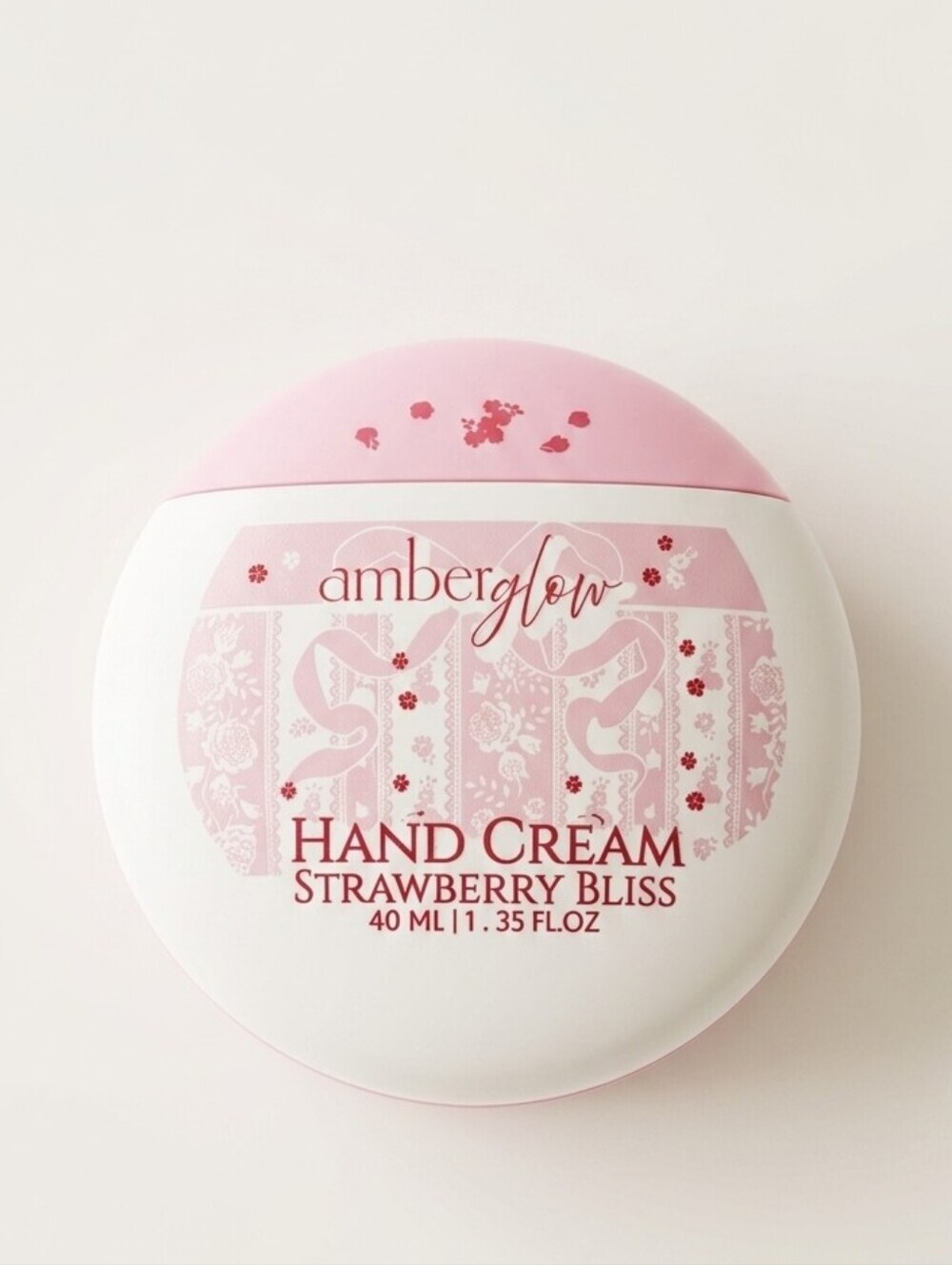 🎀 Amberglow Strawberry Bliss Hand Cream  Pink & White New Chic